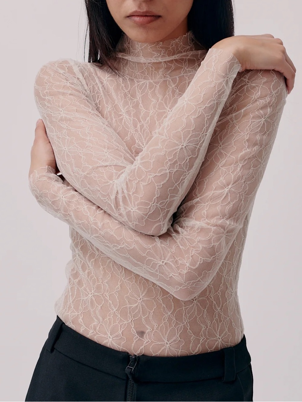 Hofmann Copenhagen Karen Lace Top in Oyster S